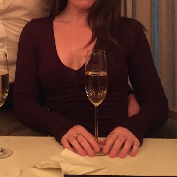 Aritizia/Wilfed Free Burgundy dress - Picture 6 of 6